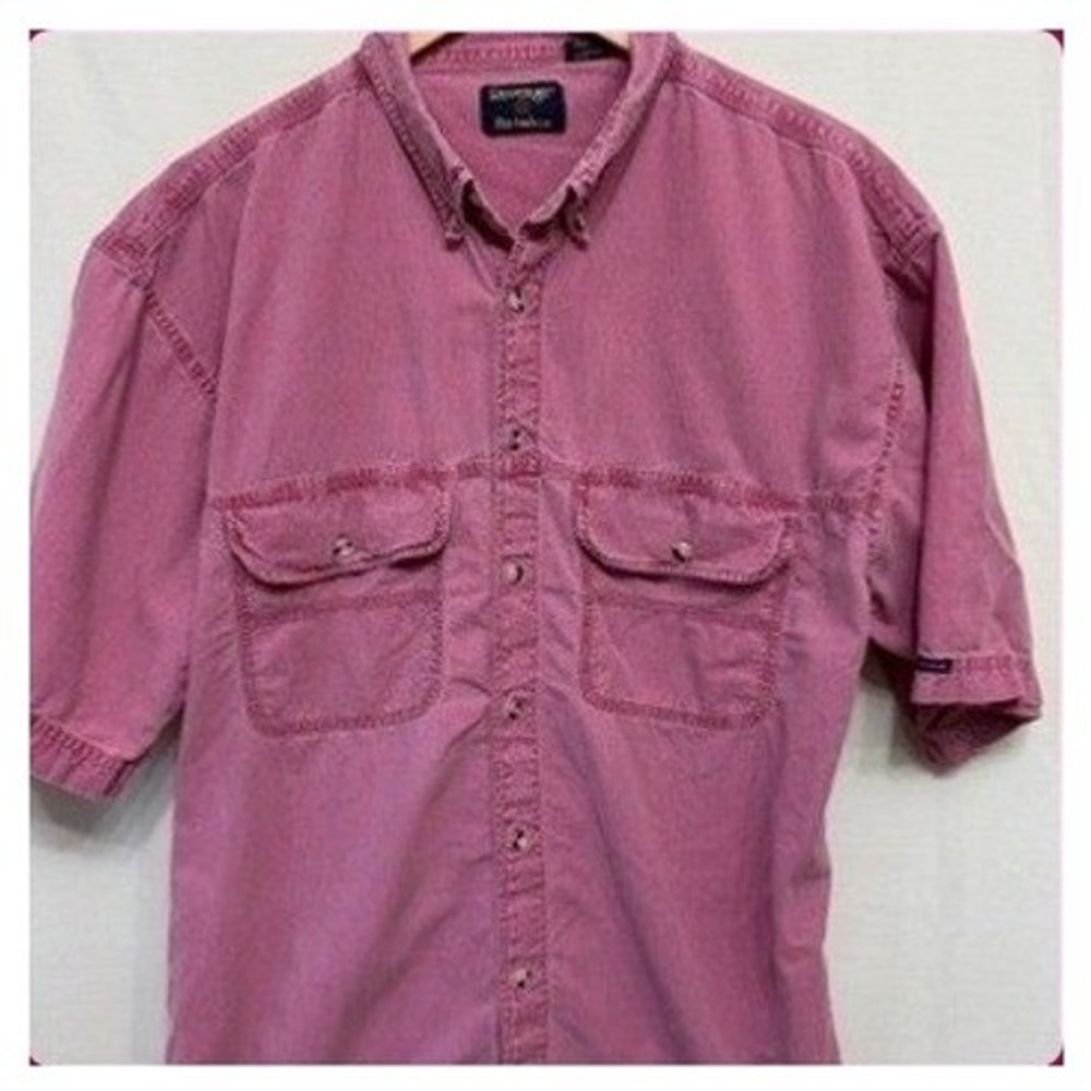 Revenge Vintage Cotton Button Down Shirt Mens XL Pink Streetwear Retro 90s Y2K
